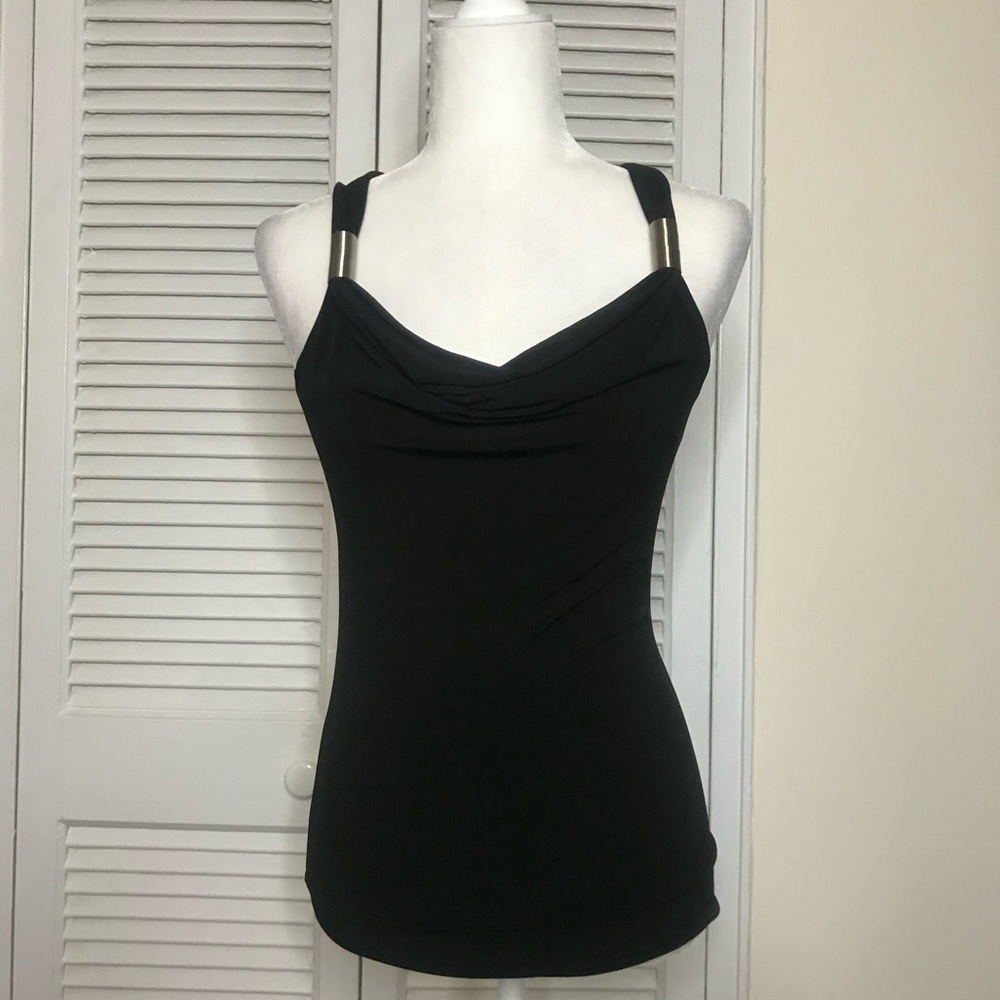 Vintage Black Cowl Neck Club Top by Lola